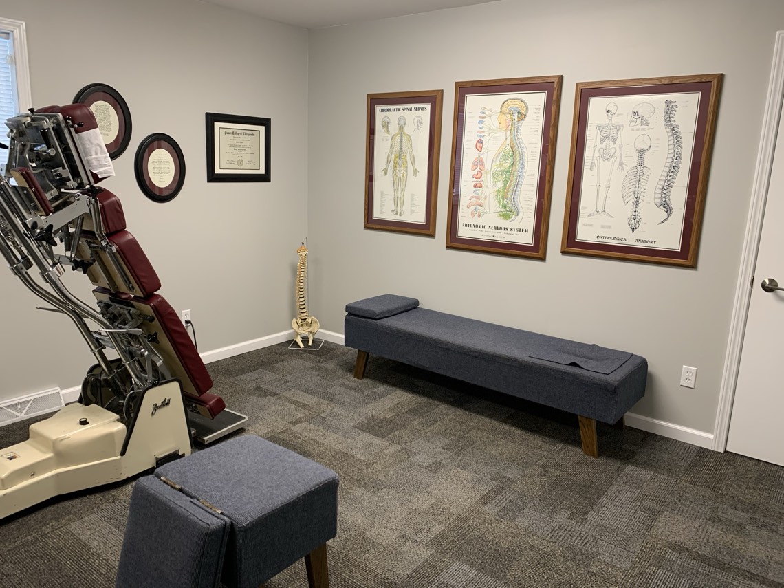 An adjustment room inside the clinic